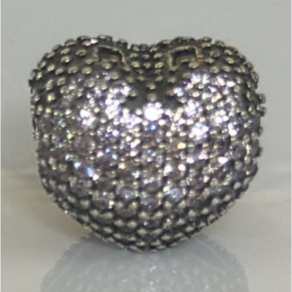 Pandora heart charm swarovski crystals